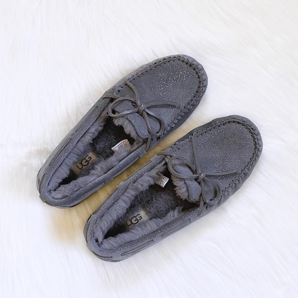 UGG Dakota Milky Way Moccasin Slippers In Charcoal - Picture 4 of 8